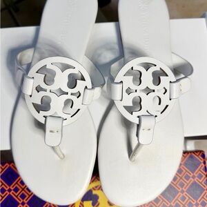 Tory Burch Miller Thong Sandals White Size 9